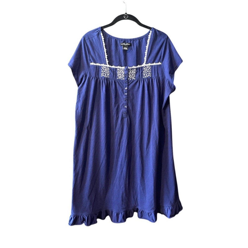 Earth Angels Nightgown Embroidered W/ Ruffle Hem